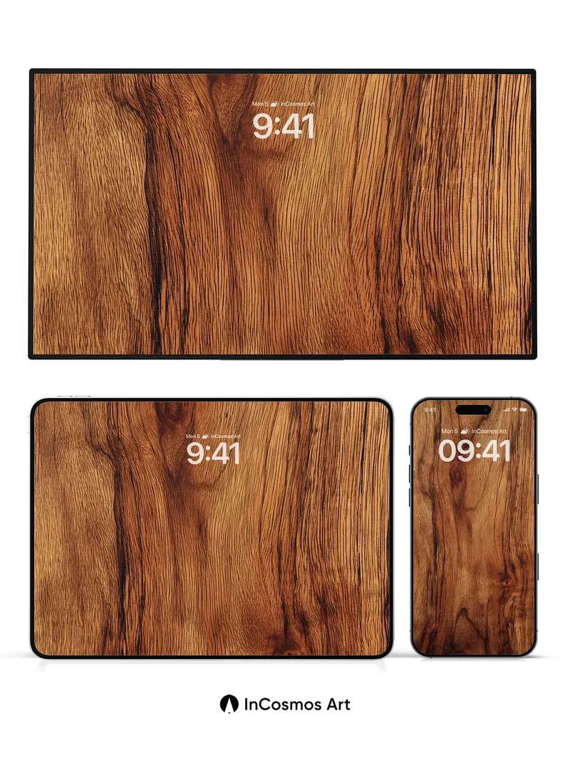 Whispering Grain Wallpaper with Living Knots