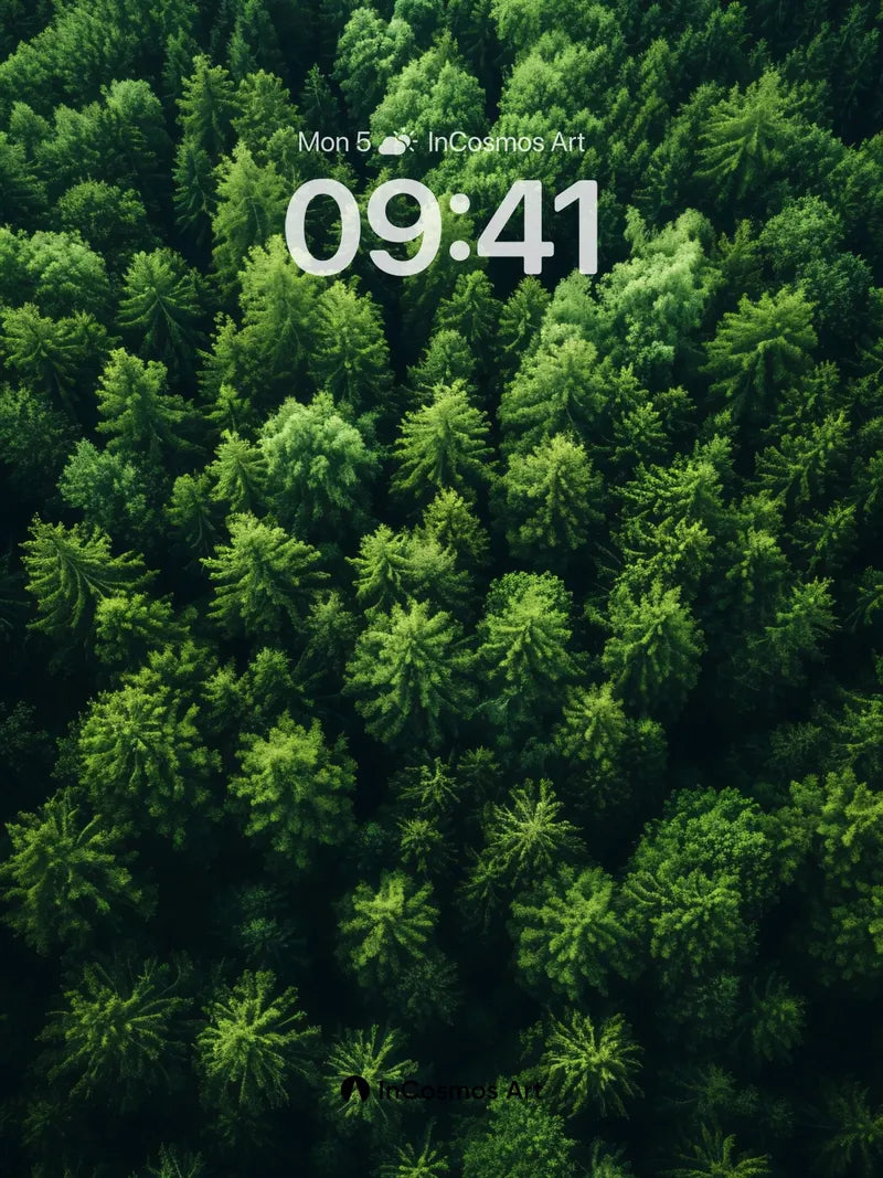 Emerald Canopy Wallpaper with Whispering Treetops