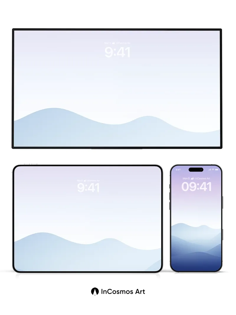 Serene Horizon Wallpaper with Ethereal Layers