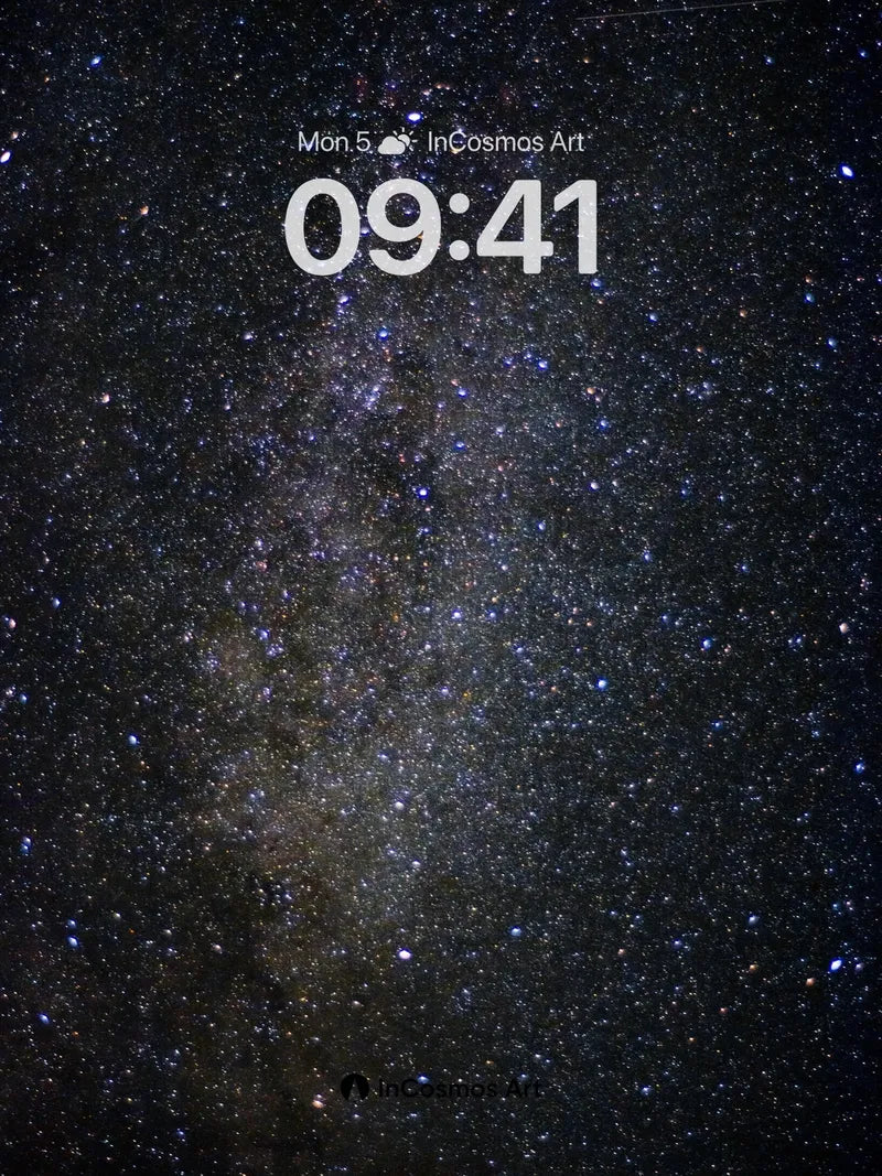 Cosmic Veil Wallpaper with Starlight Trails