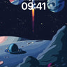 Cosmic Drift Wallpaper with Floating Orbs wallpaper for iPhone, iPad & Mac