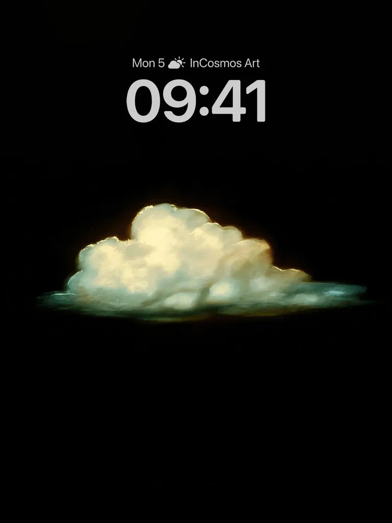 Floating Cloud Wallpaper with Golden Edge
