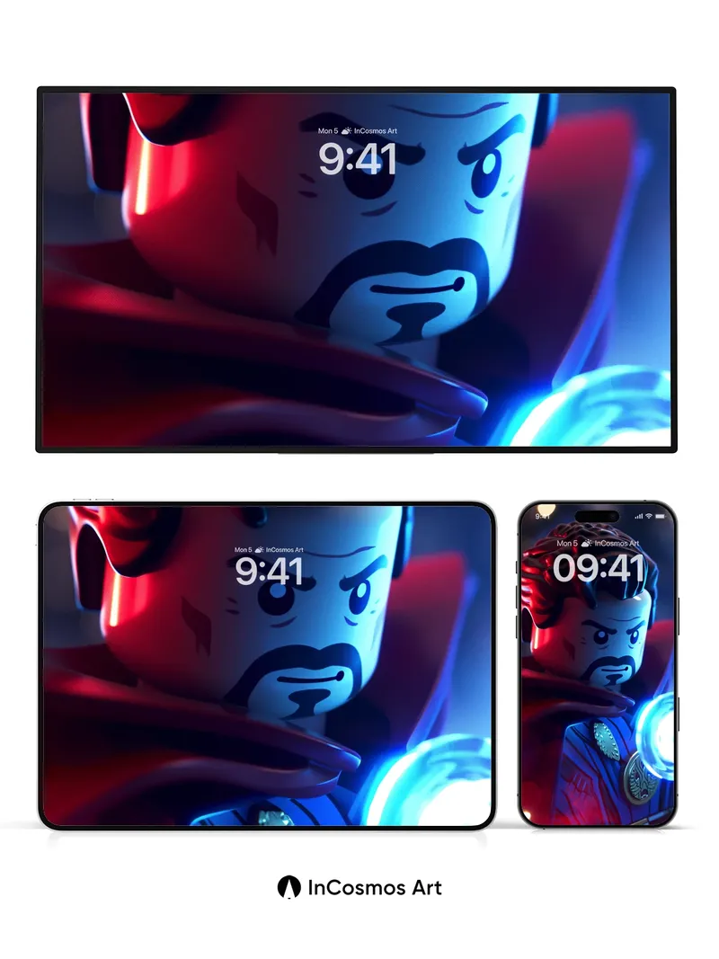 Cosmic Fury Wallpaper with Glowing Orb