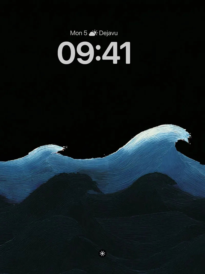 Midnight Ocean Waves Wallpaper - Deep Blue Serenity