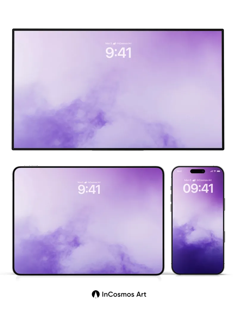 Lavender Haze Wallpaper with Ethereal Clouds