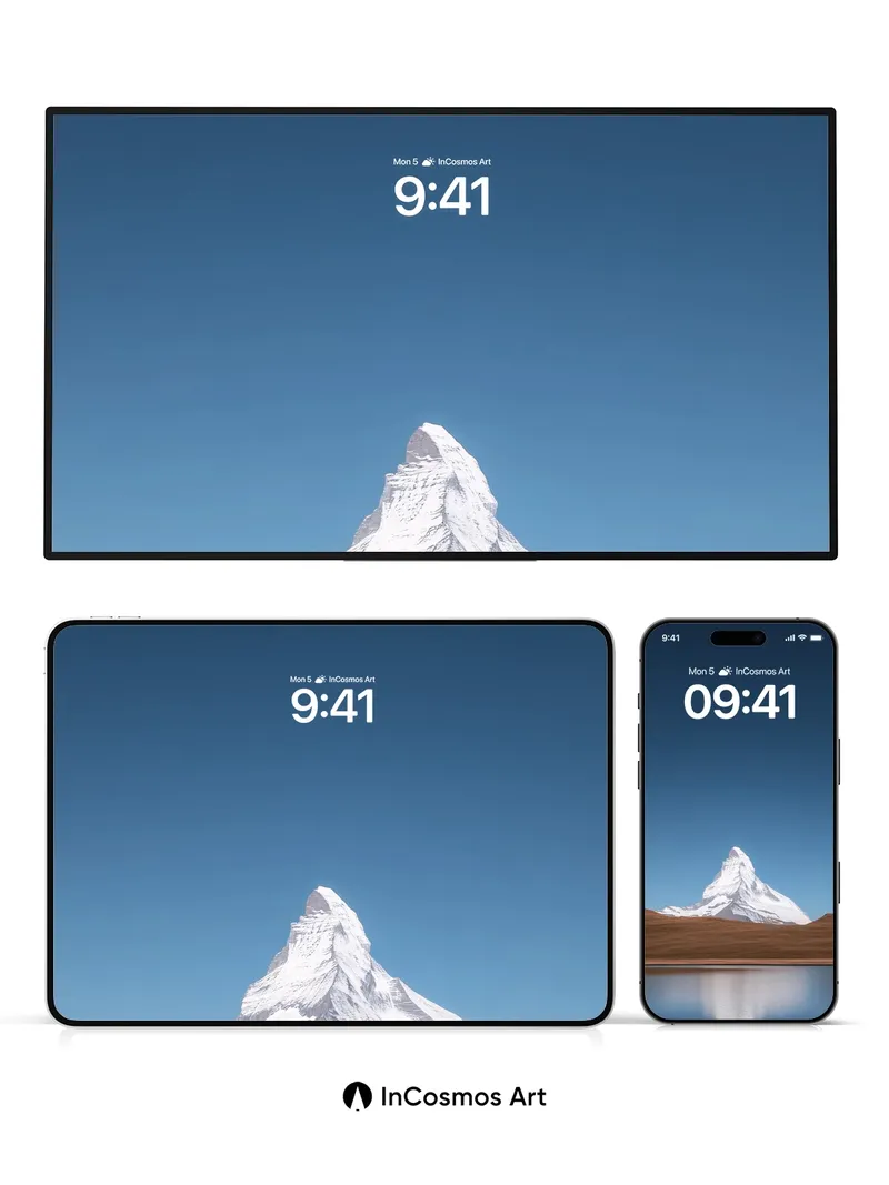 Serenity Peak Wallpaper with Mirror Lake