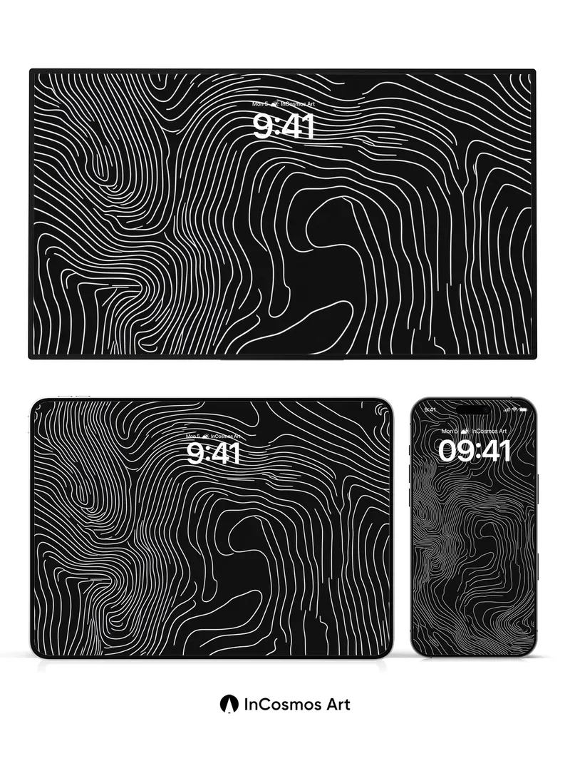 Silent Contour Wallpaper with Whispering Lines