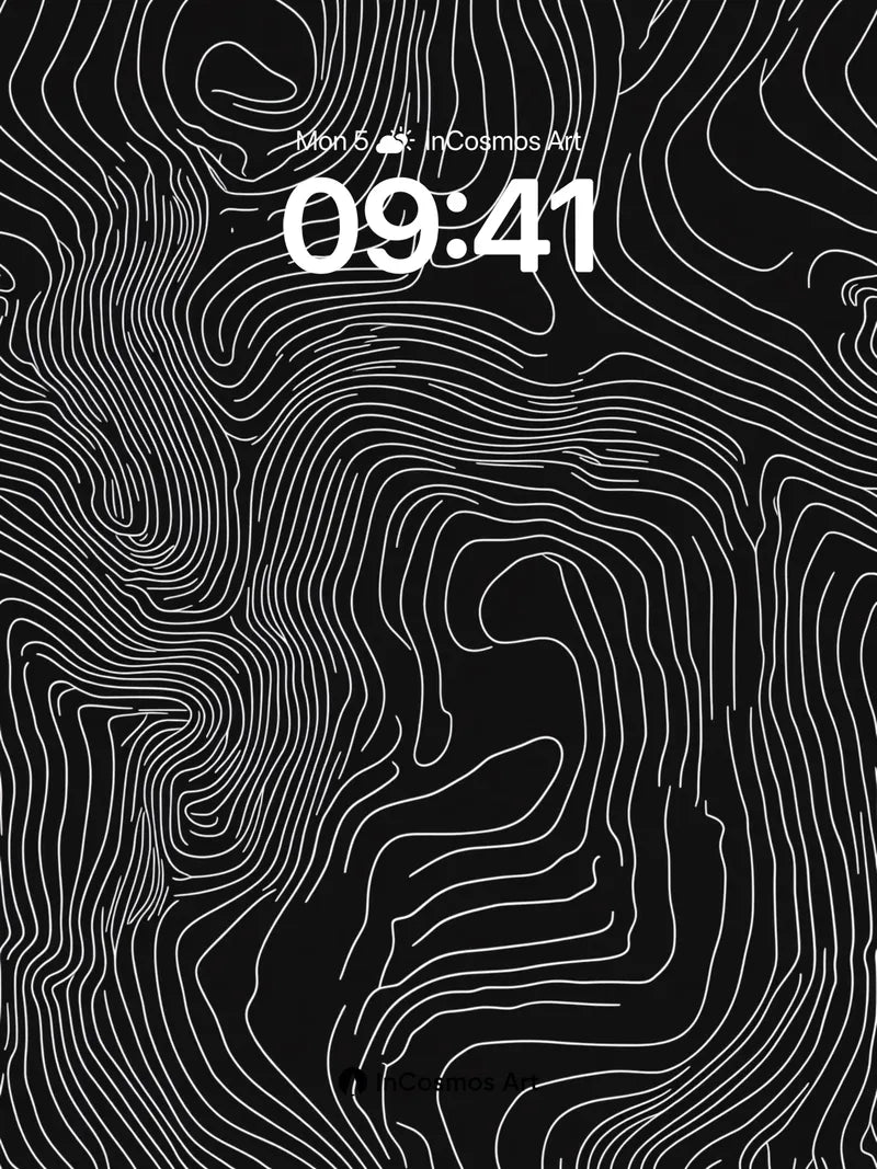Silent Contour Wallpaper with Whispering Lines
