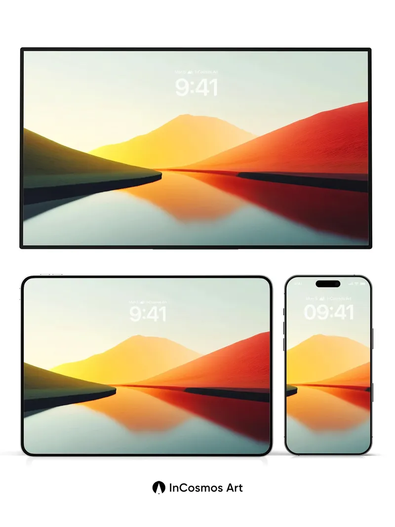 Serenity Dune Wallpaper with Liquid Light