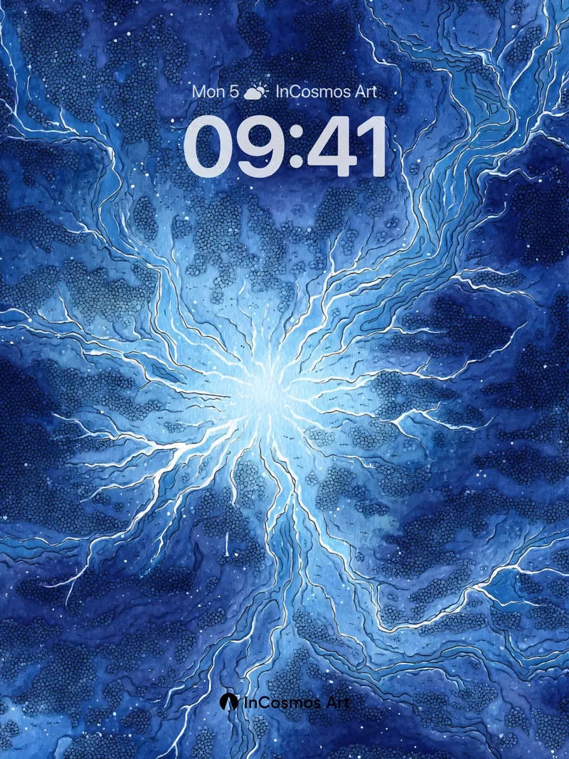 Electric Nebula Wallpaper with Cosmic Veins