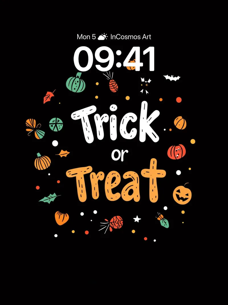 Playful Halloween Charm Wallpaper with Whimsical Details