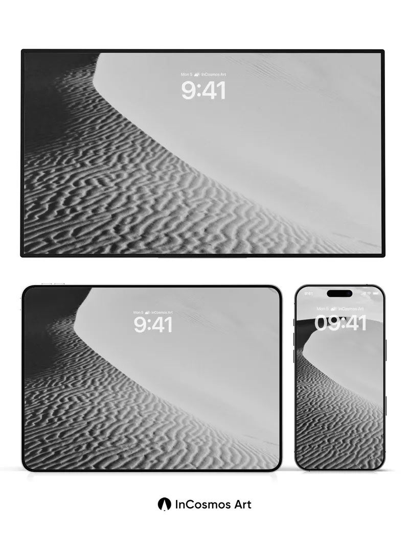 Serenity Dune Wallpaper with Wind-Whispered Lines