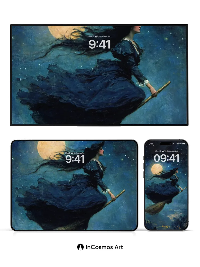 Moonlit Flight Wallpaper with Whispers of Night