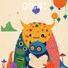 Whimsical Monster Gathering Wallpaper with Celestial Balloons wallpaper for iPhone, iPad & Mac