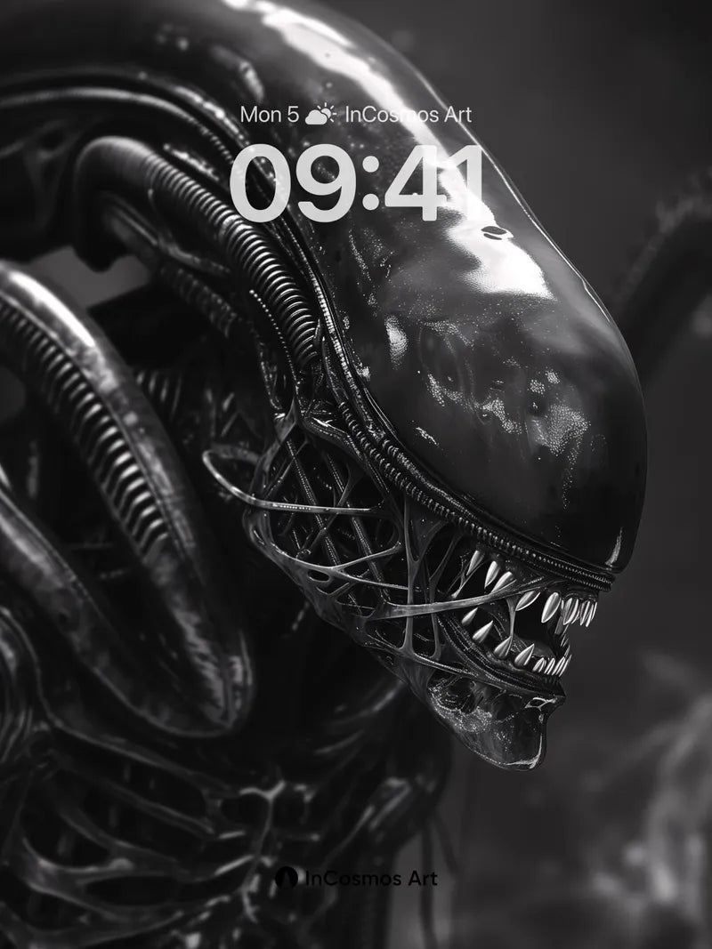 Obsidian Predator Wallpaper with Living Shadows