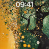 Whispering Grove Wallpaper with Golden Circles wallpaper for iPhone, iPad & Mac