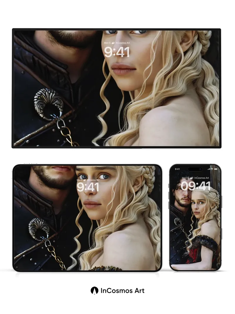 Frost and Fire Wallpaper with Braided Light