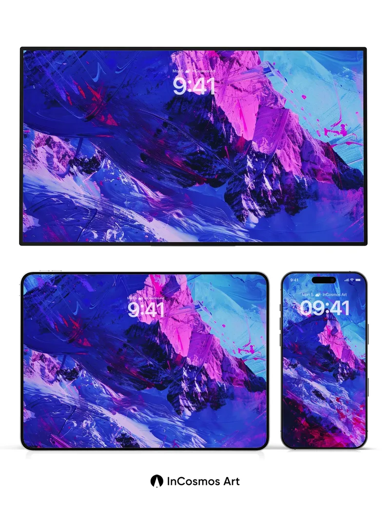 Crimson Veil Wallpaper with Frozen Light