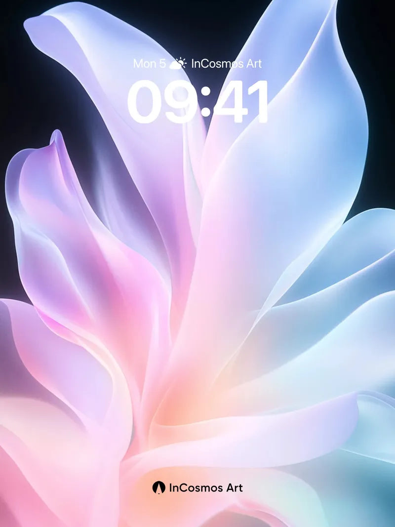 Luminous Petal Wallpaper with Ethereal Gradient