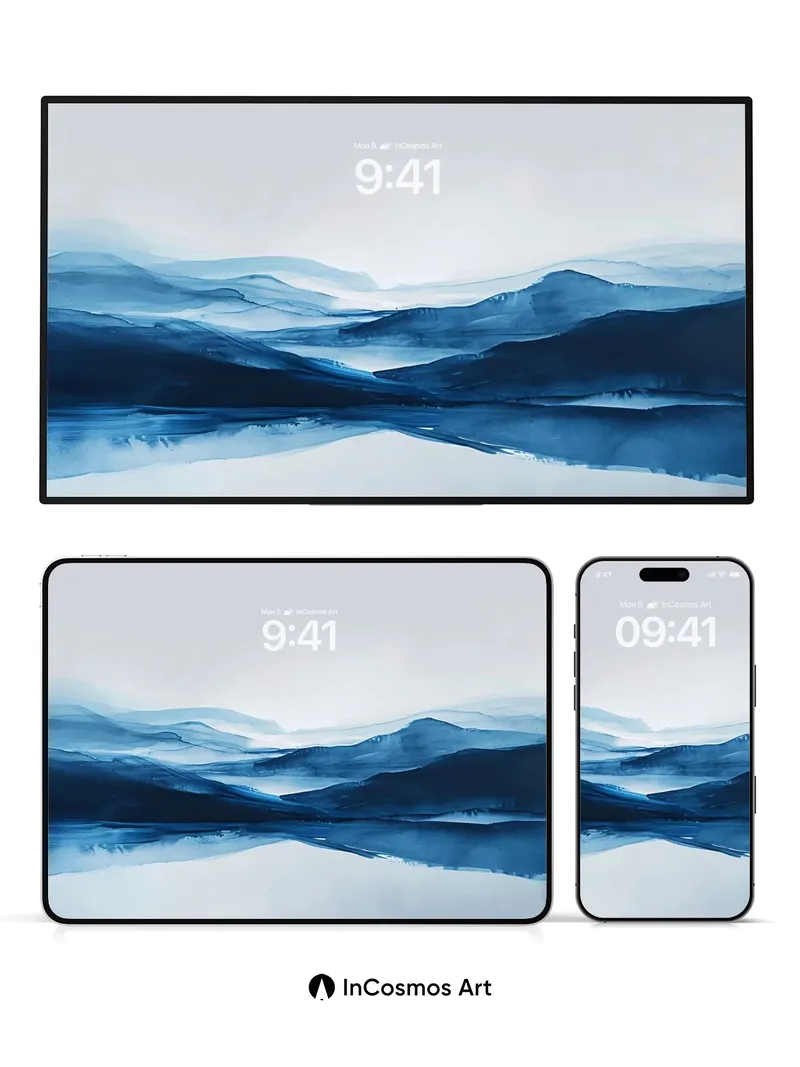 Serenity Mirage Wallpaper with Frozen Light