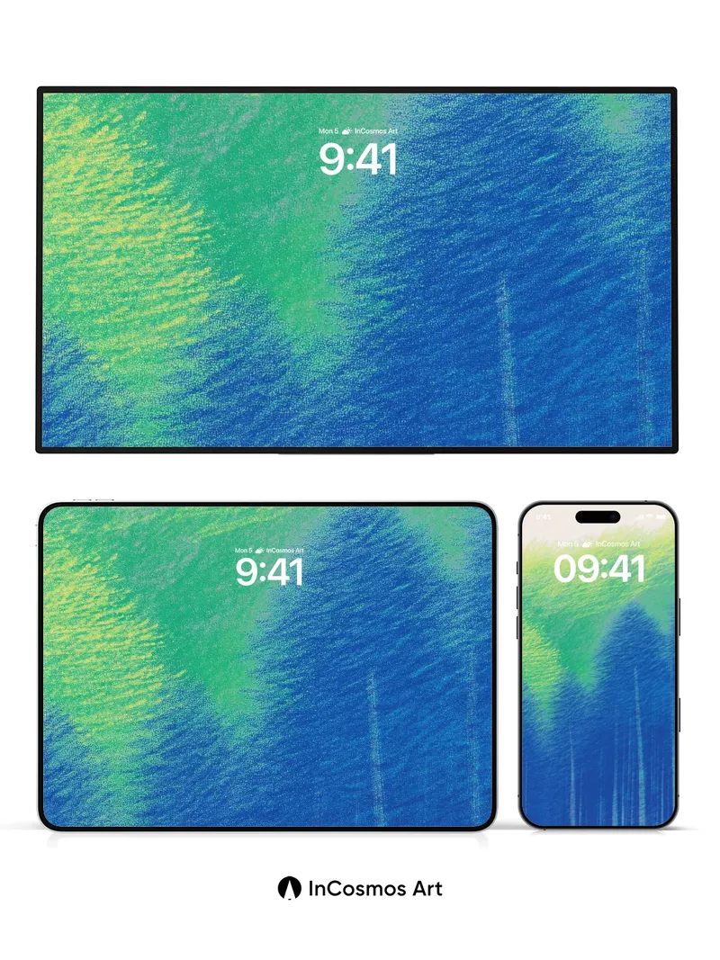 Whispering Canopy Wallpaper with Skyward Strokes