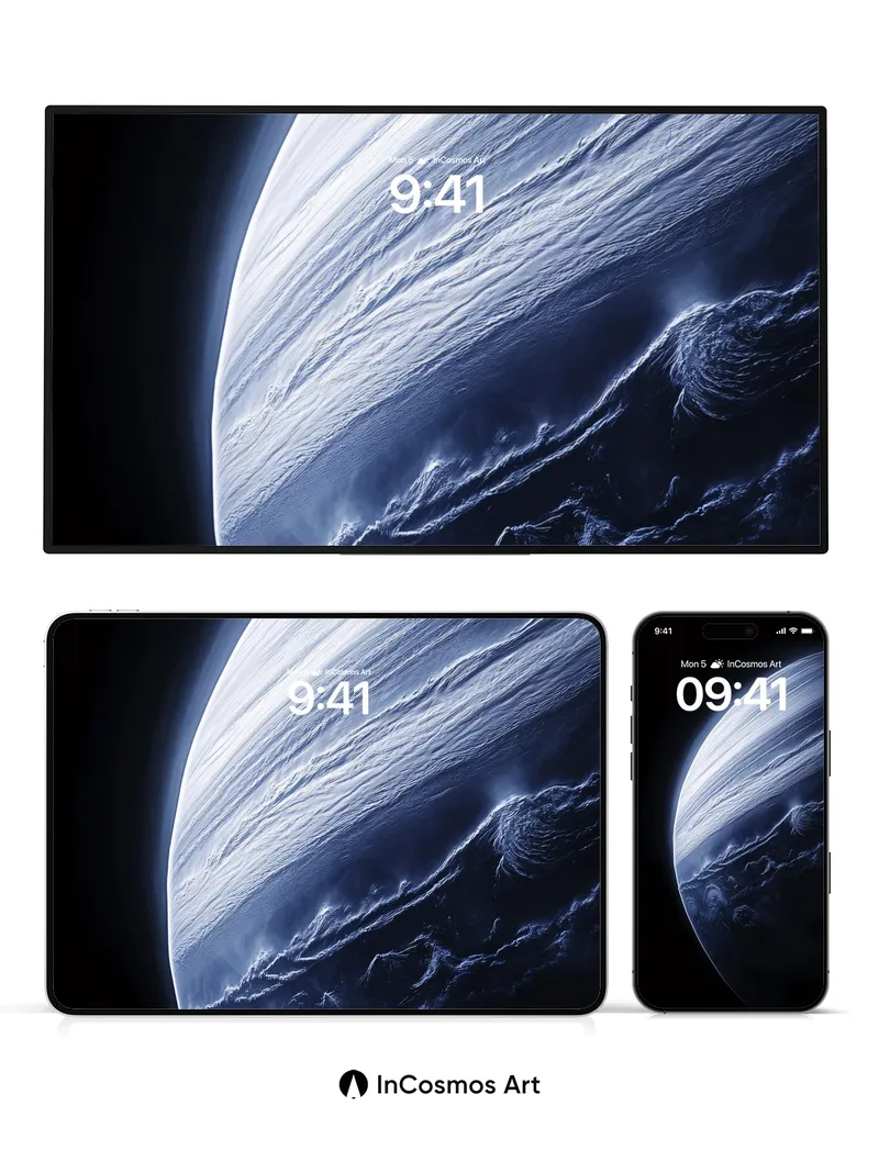 Cosmic Hush Wallpaper with Ethereal Cloud Veils