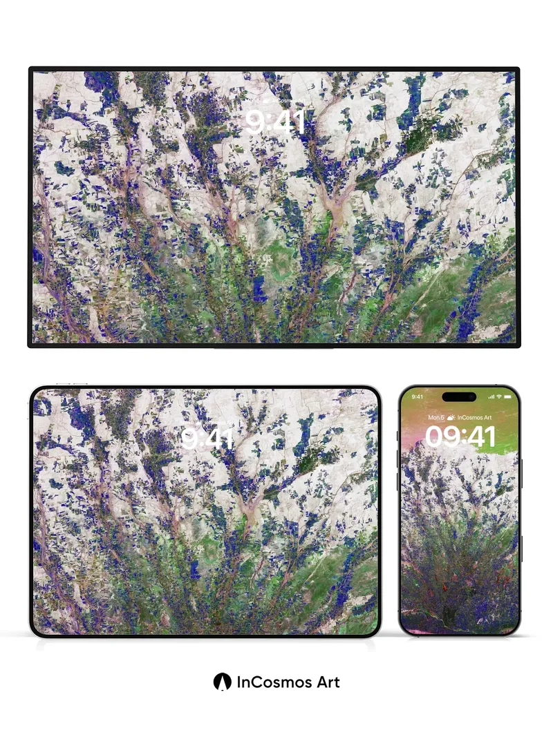 Fractal Forest Wallpaper with Living Light