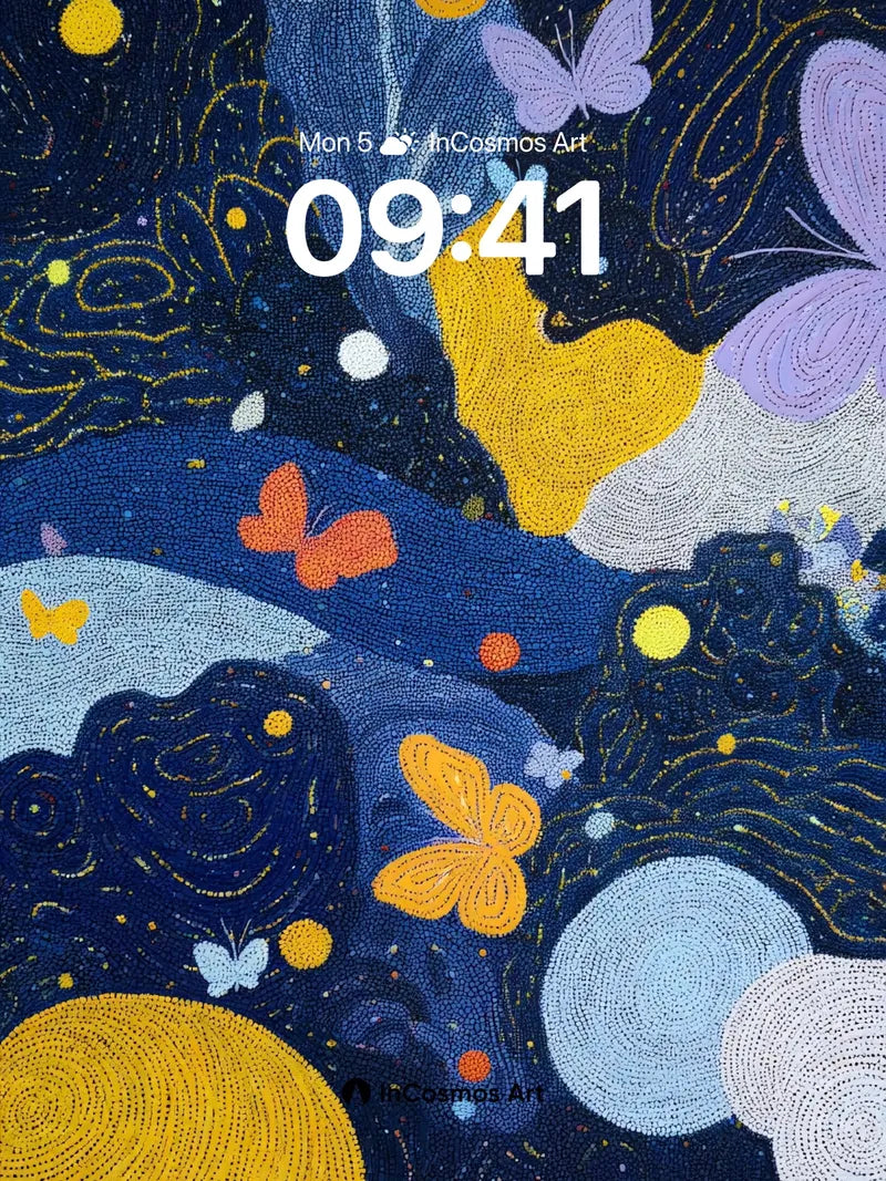 Cosmic Flutter Wallpaper with Starlit Wings wallpaper for iPhone, iPad & Mac