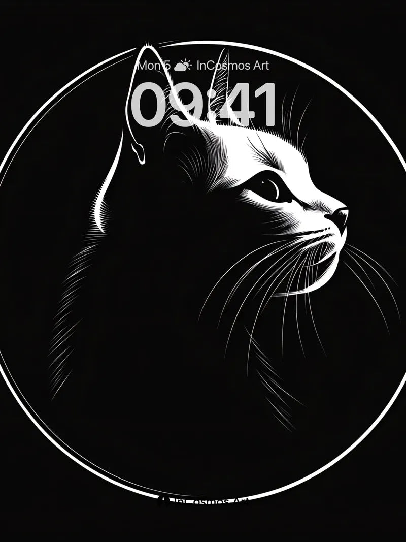 Silent Watcher Wallpaper with Lunar Contour