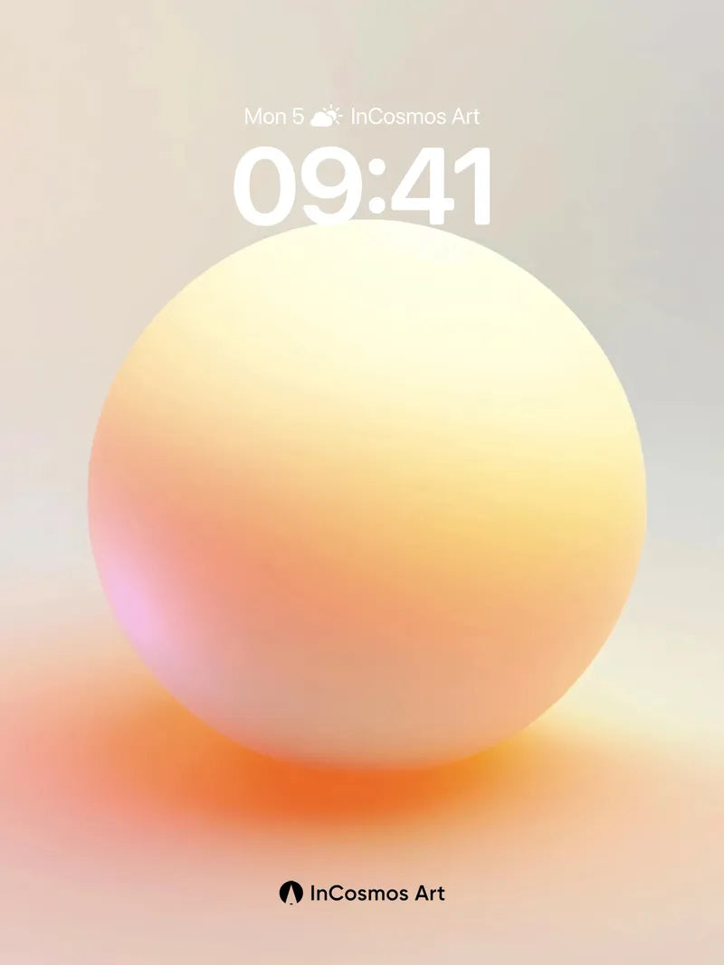 Serene Orb Wallpaper with Soft Gradient Light
