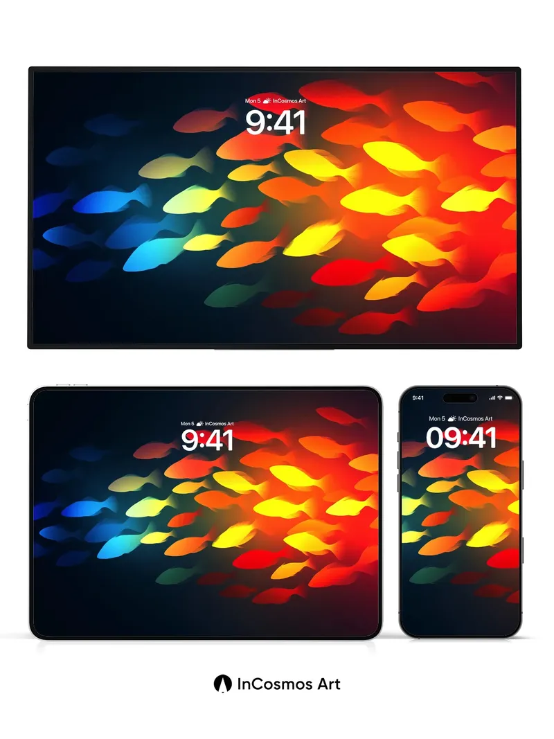 Radiant School Wallpaper with Living Color