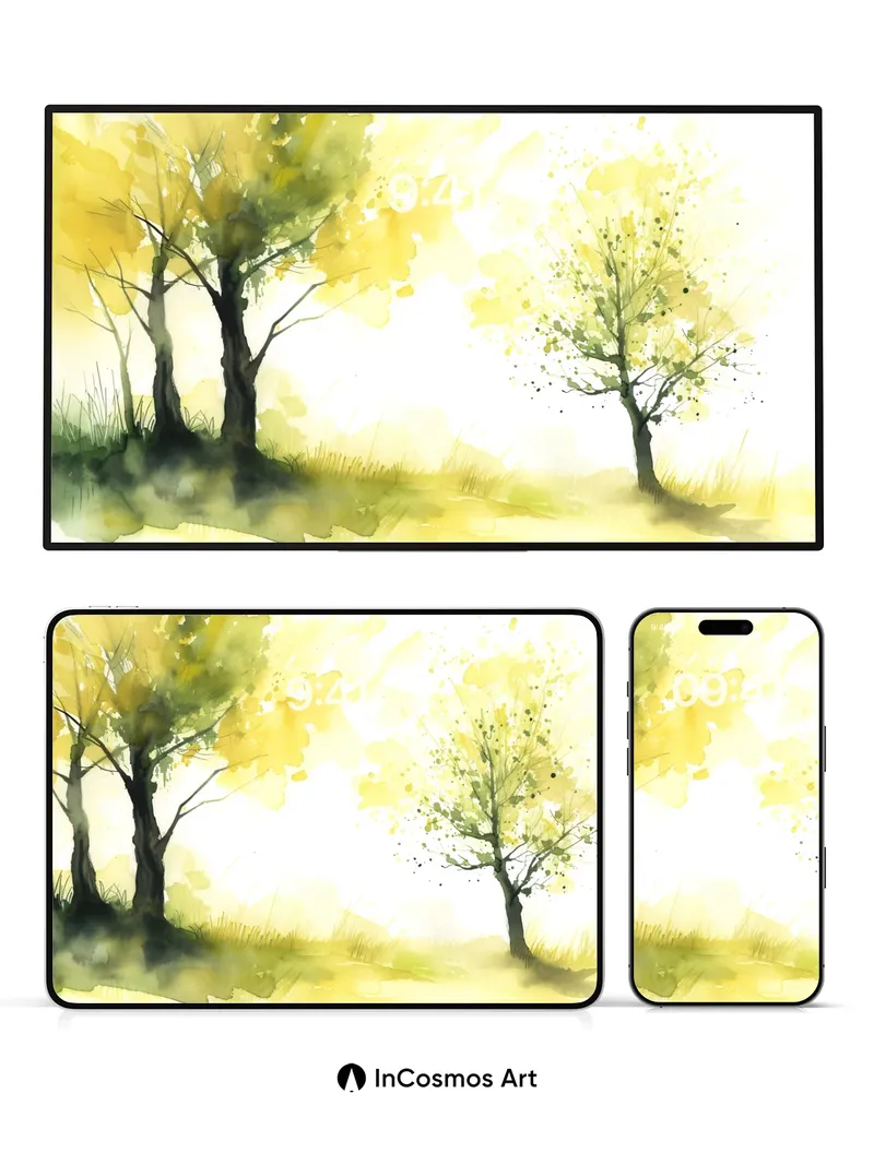 Golden Hush Wallpaper with Sunlit Canopy