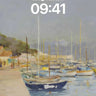 Serenity Harbor Wallpaper with Soft Brushstrokes wallpaper for iPhone, iPad & Mac