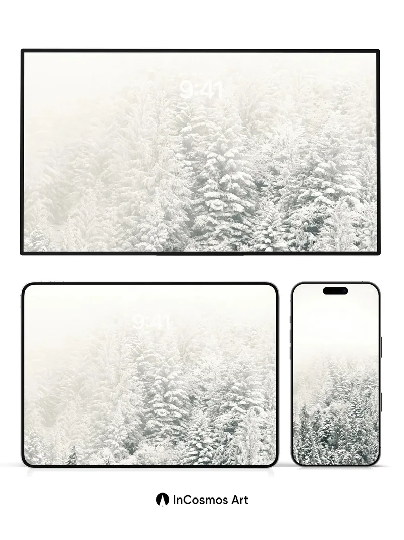 Silent Frost Wallpaper with Whispering Pines