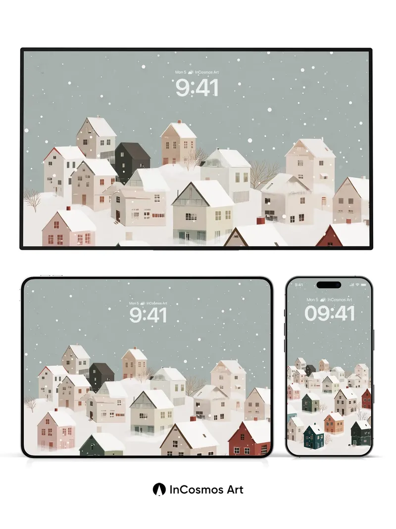 Snowfall Hush Wallpaper with Silent Towns