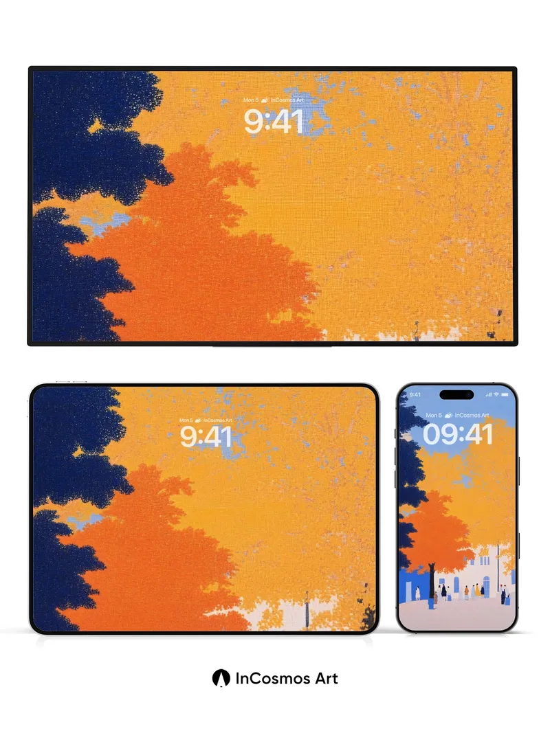 Autumn Hush Wallpaper with Golden Canopy