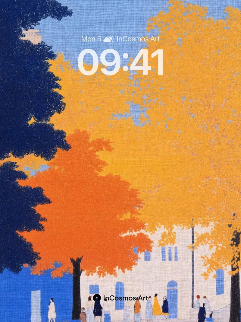 Autumn Hush Wallpaper with Golden Canopy