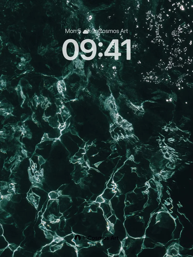 Emerald Current Wallpaper with Liquid Light Veins