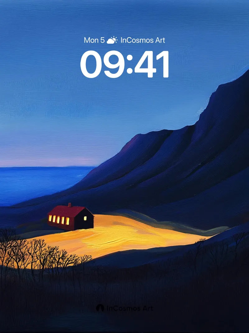 Solitary Beacon Wallpaper with Mountain Embrace