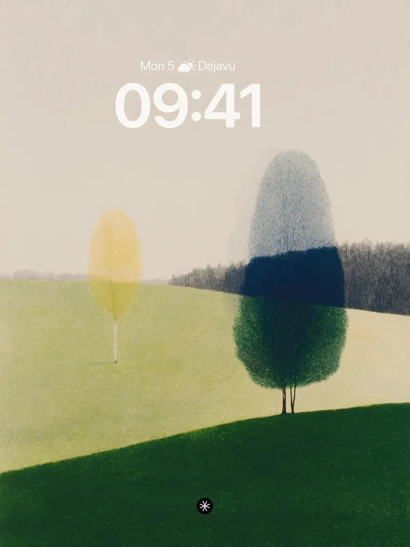 Tranquil Gradient Trees Wallpaper Serenity wallpaper for iPhone, iPad & Mac