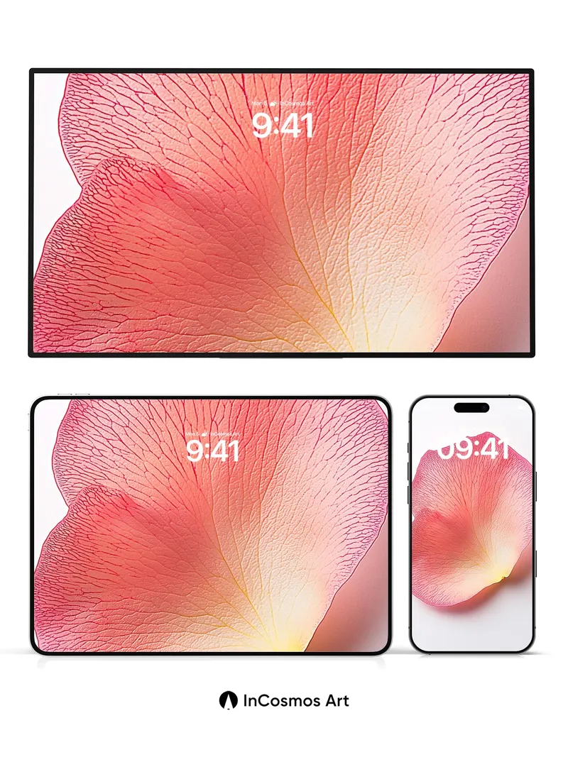 Velvet Petal Wallpaper with Breathable Veins