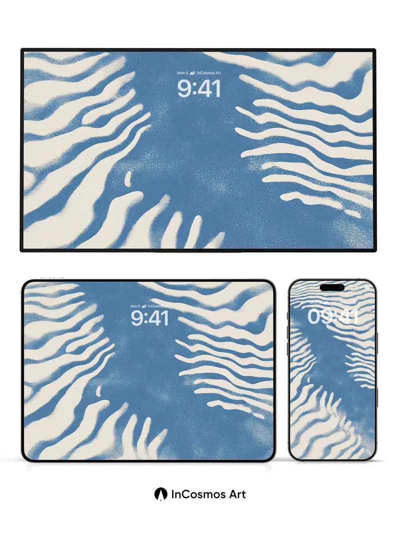 Serenity Wave Wallpaper with Sand Ripples