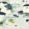 Misty Village Wallpaper with Floating Reeds wallpaper for iPhone, iPad & Mac