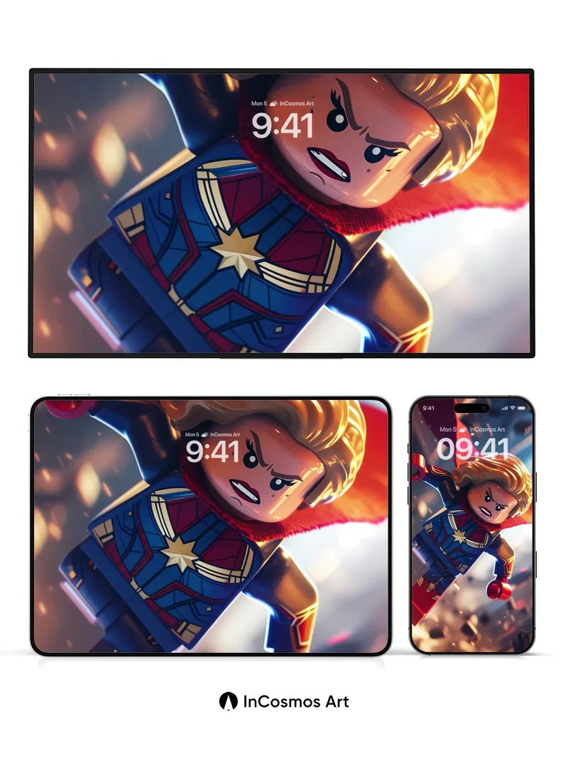 Heroic Leap Wallpaper with LEGO Spirit