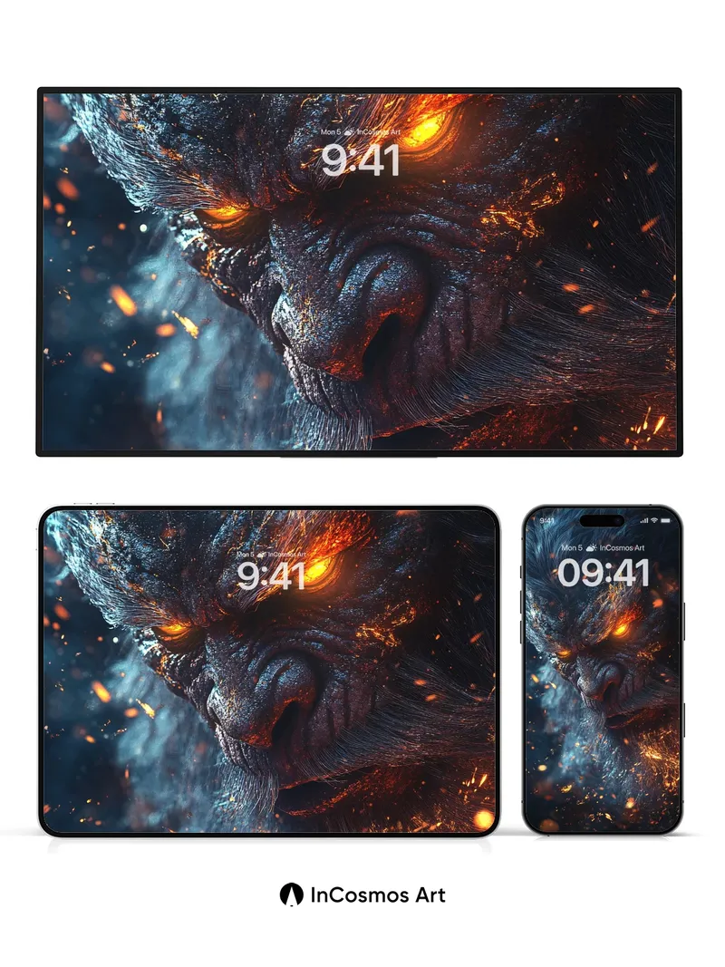 Volcanic Fury Wallpaper with Lava Veins