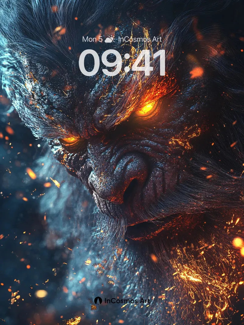 Volcanic Fury Wallpaper with Lava Veins