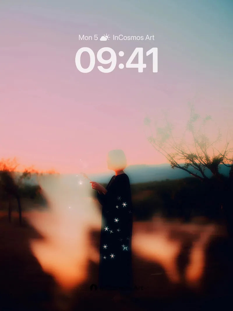 Stellar Silhouette Wallpaper with Cosmic Breath wallpaper for iPhone, iPad & Mac