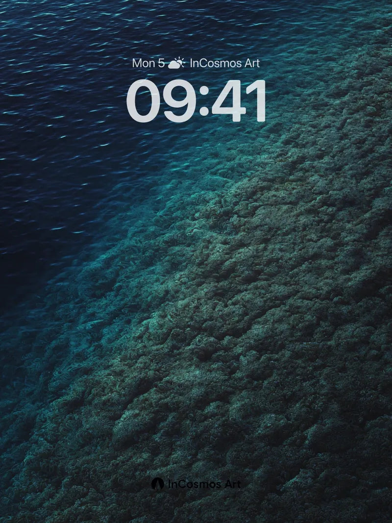 Deep Sea Whisper Wallpaper with Living Coral Veins