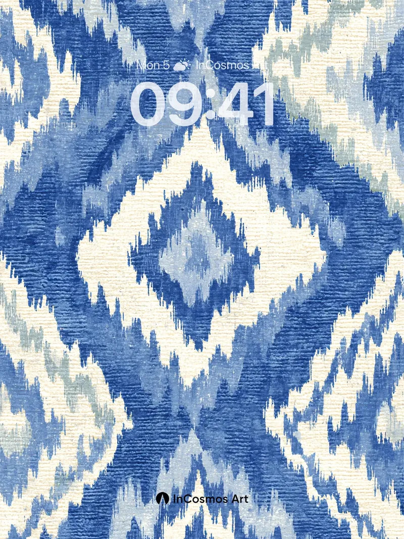 Ikat Reverie Wallpaper with Textured Depth