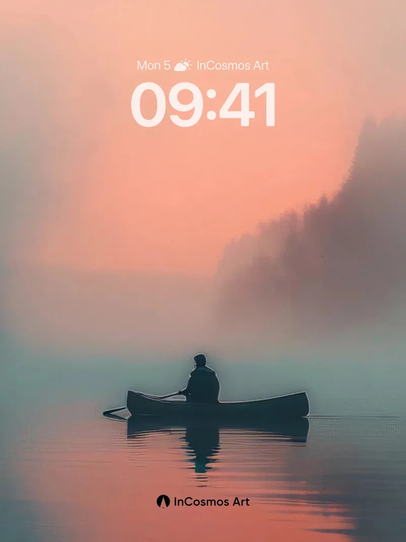 Serenity Drift Wallpaper with Misty Horizon